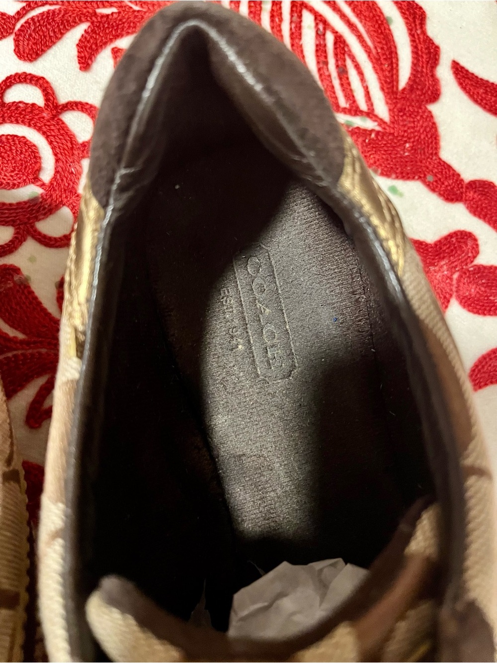 Coach Lexey Signature Logo Sneakers Sz 7 - Picture 8 of 12